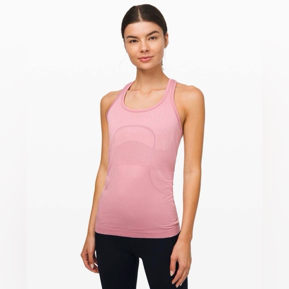 LULULEMON Women's Pink Swiftly Racerback Tank Top Size 10